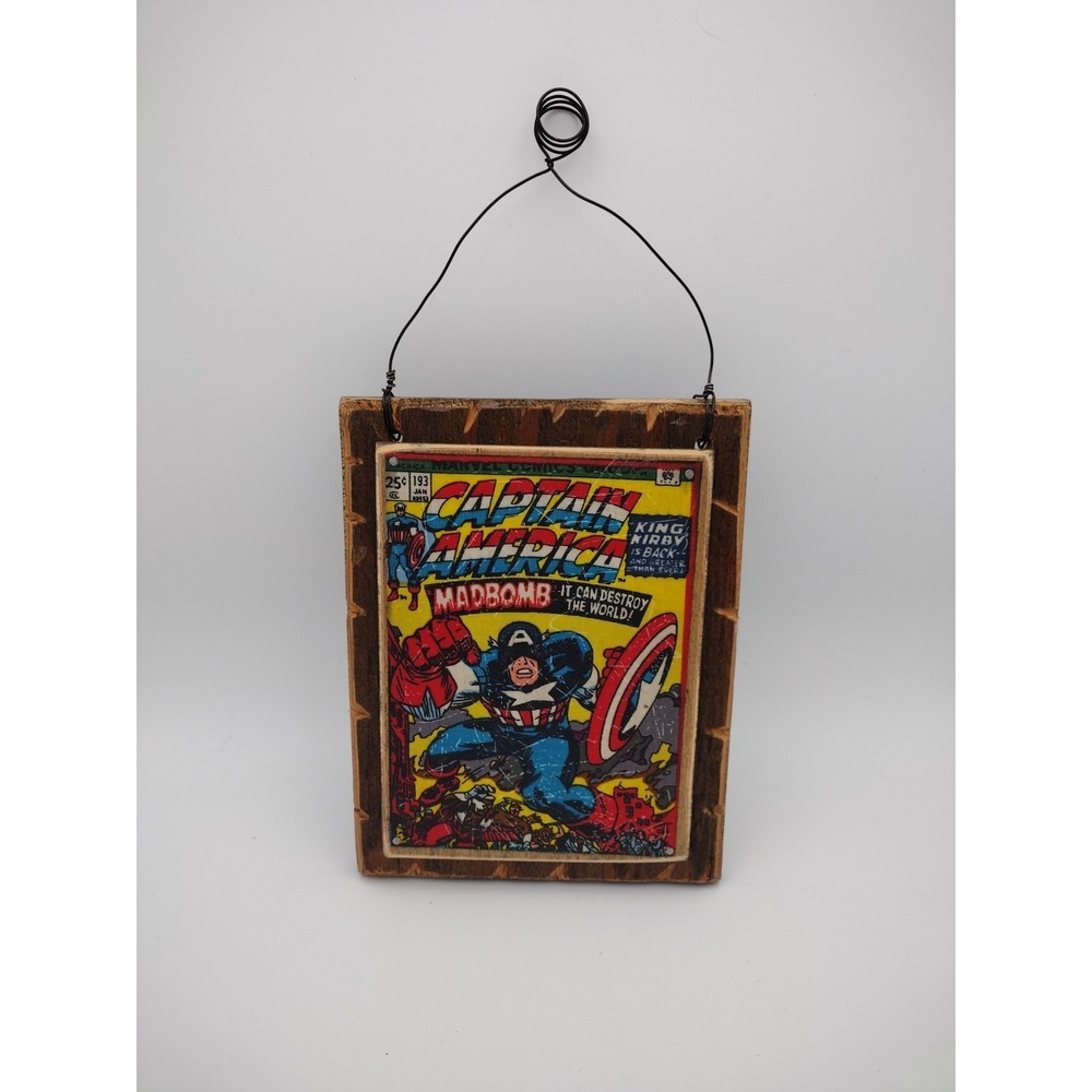 Marvel Captain America Comic Book‎ Magazine Wooden Wall Art Decor Poster 7x5